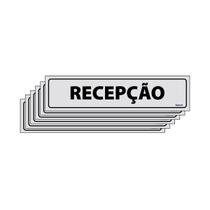 Combo 6 Placas De Sinalização Recepção 30x7 Ecom IA - B-503 F9e