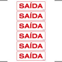 Combo 6 Placas De Sinalização Saída 30x10 Ekomunike - S-225/1 F9e Combo 6 Placas De Sinalização Saída 30x10 Ekomunike - S-225/1 F9e