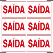 Combo 6 Placas De Sinalização Saída 30x20 Ekomunike - S-213 F9e Combo 6 Placas De Sinalização Saída 30x20 Ekomunike - S-213 F9e