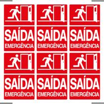 Combo 6 Placas De Sinalização Saída De Emergência 20x30 Ekomunike - X-720 F9e Combo 6 Placas De Sinalização Saída De Emergência 20x30 Ekomunike - X-720 F9e