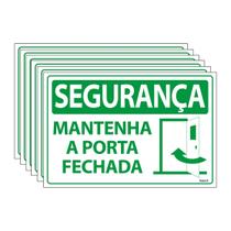 Combo 6 Placas De Sinalização Segurança Mantenha A Porta Fechada 30x20 Ecom IA - SS6 F9e Combo 6 Placas De Sinalização Segurança Mantenha A Porta Fechada 30x20 Ecom IA - SS6 F9e