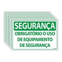 Combo 6 Placas De Sinalização Segurança Obrigatório O Uso De Equipamento De Segurança 30x20 Ecom IA - SS11 F9e Combo 6 Placas De Sinalização Segurança Obrigatório O Uso De Equipamento De Segurança 30x20 Ecom IA - SS11 F9e