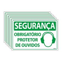 Combo 6 Placas De Sinalização Segurança Obrigatório Protetor De Ouvidos 30x20 Ecom IA- SS15 F9e Combo 6 Placas De Sinalização Segurança Obrigatório Protetor De Ouvidos 30x20 Ecom IA- SS15 F9e