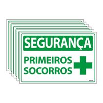 Combo 6 Placas De Sinalização Segurança Primeiros Socorros 30x20 Ecom IA - SS2 F9e Combo 6 Placas De Sinalização Segurança Primeiros Socorros 30x20 Ecom IA - SS2 F9e