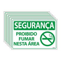 Combo 6 Placas De Sinalização Segurança Proibido Fumar Nesta Área 30x20 Ecom IA - SS9 F9e Combo 6 Placas De Sinalização Segurança Proibido Fumar Nesta Área 30x20 Ecom IA - SS9 F9e