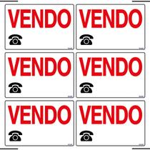 Combo 6 Placas De Sinalização Vendo 30x20 Ekomunike - P-13 F9e Combo 6 Placas De Sinalização Vendo 30x20 Ekomunike - P-13 F9e
