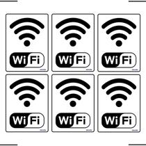 Combo 6 Placas De Sinalização Wi-fi 15x20 Ekomunike - S-235/1 F9e
