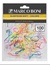 Combo 6 un de elastico soft para cabelo com 100 elastico cada colorido