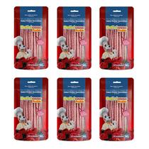 Combo 6 Unidades Petisco Para Cachorro Ossinho Palito Frutas Vermelhas Deliciosso Sabores Frutas 90g