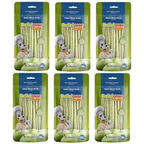 Combo 6 Unidades Petisco Para Cachorro Ossinho Palito Maçã Verde Deliciosso Frutas 90g