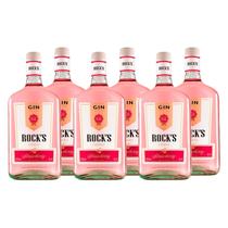 Combo 6x Gin Rocks Rose Strawberry Morango 995ml