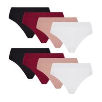 combo 8 Calcinha lupo basica microfibra Sem Costura nf combo 8 Calcinha lupo basica microfibra Sem Costura nf
