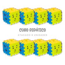 Combo 8 Cubos Didático Pedagógico Brinquedo Infantil Creche Escolinha Atacado Combo 8 Cubos Didático Pedagógico Brinquedo Infantil Creche Escolinha Atacado
