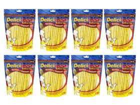 Combo 8 Unidades Petisco Para Cachorro Ossinho Palito Frango Deliciosso 200g