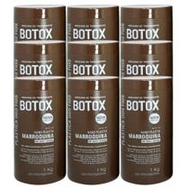 combo 9 Botox Plastica dos Fios Marroquina Alisamento e Redutor de Volume Capilar 1Kg