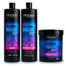 Combo Ácido Hialurônico Hidratação Ultra Potente Tratamento Capilar Cabelos Ressecados Hidrabell