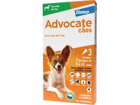 Combo Advocate Cão 0,4ml Até 4kg - 3 Pipetas