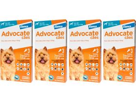 Combo Advocate Cão 1ml 4 a 10kg - 3 Pipetas - 4 Unidades