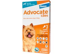 Combo Advocate Cão 1ml 4 a 10kg - 3 Pipetas