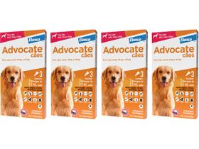 Combo Advocate Cão 2,5ml 10 a 25kg - 3 Pipetas - 4 Unidades