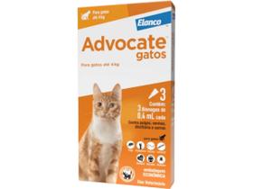 Combo Advocate Gatos 0,4ml Até 4kg - 3 Pipetas Combo Advocate Gatos 0,4ml Até 4kg - 3 Pipetas
