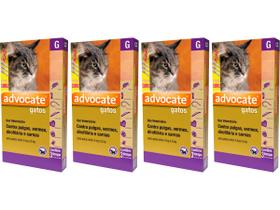 Combo Advocate Gatos 0,8ml 4 À 8kg - 3 Pipetas - 4 Unidades