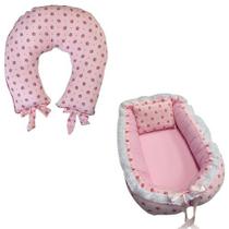 Combo Almofada De Amamentação +Ninho Bebê Pérola Rosa Aconchegante Combo Almofada De Amamentação +Ninho Bebê Pérola Rosa Aconchegante