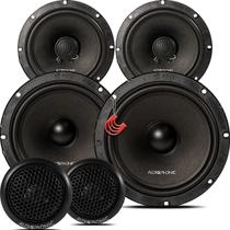 Combo Alto-falantes 300w Kit 2 Vias 6" e Coaxial 6" Audiophonic Need Kn 650 e Cn 650