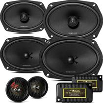 Combo Alto-falantes 680w Kit 2 Vias 6x9" e Coaxial 6x9" Audiophonic Sensation KS 690 e Cs 690