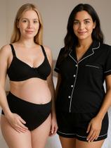 Combo Amamentação Pijama com Botões Sutiã com Clique e Calcinha Pós Parto-c10 BRENDA+JOLIE Combo Amamentação Pijama com Botões Sutiã com Clique e Calcinha Pós Parto-c10 BRENDA+JOLIE