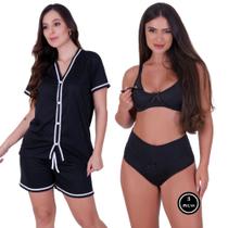 Combo Amamentação Pijama Sabrina com Botões Sutiã com Clique e Calcinha Pós Parto- c17 COMBO SABRINA Combo Amamentação Pijama Sabrina com Botões Sutiã com Clique e Calcinha Pós Parto- c17 COMBO SABRINA