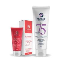 Combo Anasol Protetor Corporal FPS 75 + Protetor Facial Oil Control FPS 75 Vegano