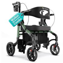 Combo andador e cadeira de rodas Helavo com rodas todo-terreno de 10" Combo andador e cadeira de rodas Helavo com rodas todo-terreno de 10"