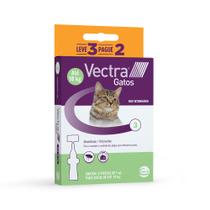 Combo Antipulgas Ceva Vectra para Gatos até 10Kg - 3un