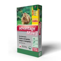 Combo Antipulgas E Carrapatos Advantage Max3 Cães Até 4kg Elanco