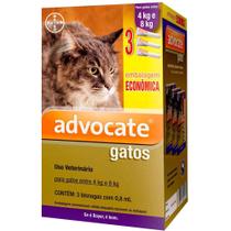 Combo Antipulgas e Vermes Advocate Gatos de 4 a 8kg - Elanco