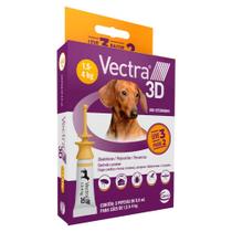 Combo Antipulgas Vectra 3D para Cães 1,5 a 4kg - 3 Pipetas