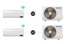 Combo - Ar condicionado Split Inverter Samsung WindFree Connect Sem Vento 2X12.000 BTUs - Pro Energy