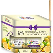 Combo Aromatizador de Ambiente e Sabonete Líquido 250ml Limão Siciliano Combo Aromatizador de Ambiente e Sabonete Líquido 250ml Limão Siciliano