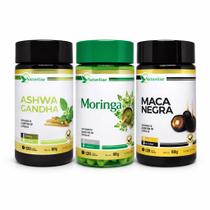 Combo Ashwagandha com moringa e ma ca negra 120 Cápsulas cada 500mg Natuvitae