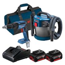 Combo Aspirador de Pó 18V GAS 18V-10L SB Parafusadeira 1/4 Drywall 18V GTB 185-LI SB - BOSCH