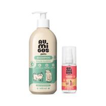Combo Au.Migos Pets: Shampoo Pelos Claros 400ml + Colônia 60ml