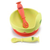 Combo Baby - Tigela de Silicone com Ventosa e Colheres de Treinamento Fase 1 e 2 Fisher-Price - BB1192K