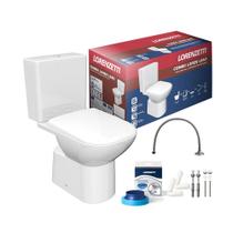 Combo Bacia + Caixa Acoplada Loren Lead Com Soft Close Luxo e Economia