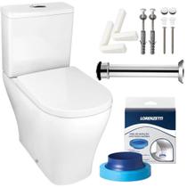 Combo Bacia com Caixa Acoplada Class Branco + Assento e Acessórios - 7720005 - LORENZETTI