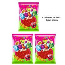 Combo Bala Azedinha Guloseima Bolix Sabor Cereja 1500g