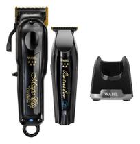 Combo Barber Magic e Detailer Black + Base Carregadora Wahl