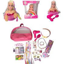 Combo Barbie busto fala frases + Kit Fashion maquiagem 1291-1022 ED1 Brinquedos Combo Barbie busto fala frases + Kit Fashion maquiagem 1291-1022 ED1 Brinquedos
