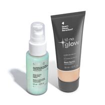 Combo Base Líquida Tô no Glow Cor 100F 30ml + Sérum Facial Restaurador Acordei no Glow 30ml