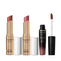 Combo Batons Nudes Rosados: Rosé Vintage 4g + Rose Delicado 3,3g + Nude Rosado 3,3g - Eudora